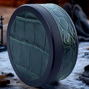 Ruk Can | Embossed Croc Leather & Aluminium Pouch Container